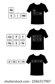 Funny Periodic Table Puns T-Shirt Designs with Periodic Elements Funny style