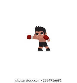 funny person poses with martial arts sports cute