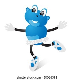 Funny personage on white background