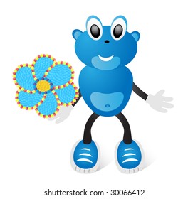 Funny personage on white background