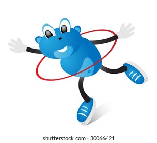 Funny personage on white background