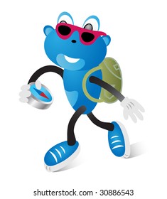 Funny personage on white background