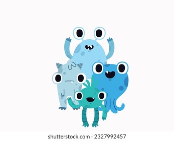 funny pet cartoon. white background