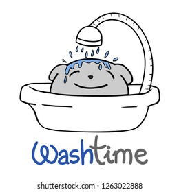 funny pet and wash time message