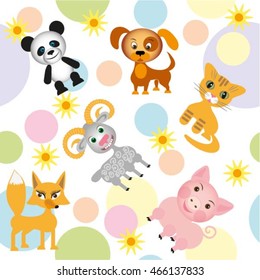 funny pets, seamless, endless background