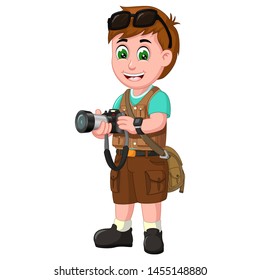 Funny Photographer Cartoon For Your Design