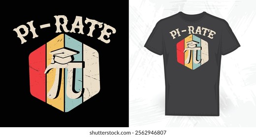 Funny Pi Day Vintage Pi Day T-shirt Design