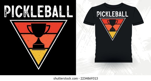 Funny Pickleball Player Sports Pickleball Retro Vintage Pickleball T-shirt Design