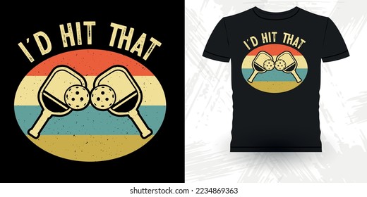 Funny Pickleball Player Sports Pickleball Retro Vintage Pickleball T-shirt Design