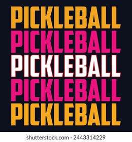 Funny Pickleball Player Sports Pickleball Retro Vintage Pickleball T-shirt Design