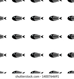funny picture with a fish.vector illustration.