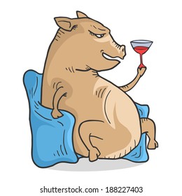 Funny pig