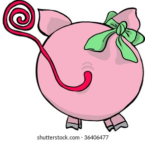 funny pig - back side