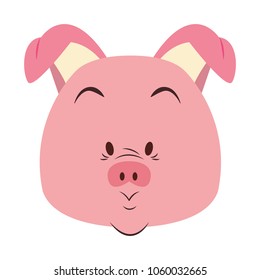 Funny pig cartoon