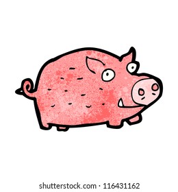 caricatura de cerdo divertido