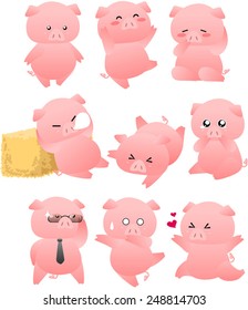 Funny Pig cartoon collection