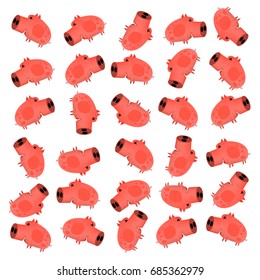 funny pigs vector illustration on a white background
