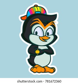 funny pinguin mascot