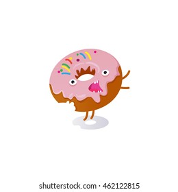 Funny pink donut.