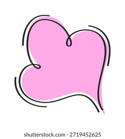 Lustige rosa Doodle Sprechblase