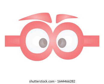 Funny pink eye mask. vector illustration