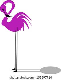 Funny pink flamingo