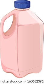 Funny pink oil container made from plastic material 