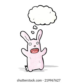 funny pink rabbit cartoon