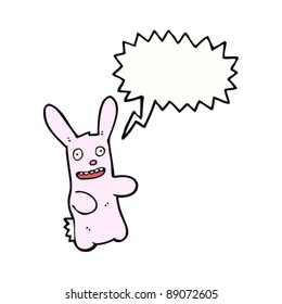 funny pink rabbit cartoon