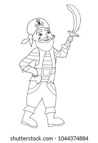 Funny Pirate - coloring book