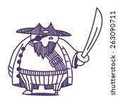 Funny pirate vector drawings