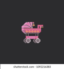 Funny pixel baby buggy