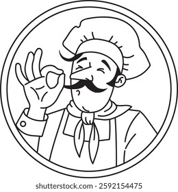 Funny pizza chef shows you how delicious pizza is.