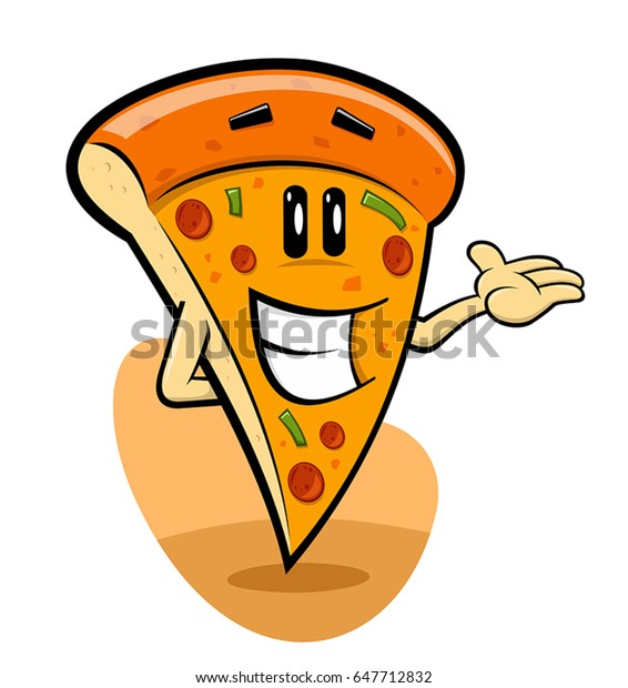 Drole Caricature De Tranche De Pizza Image Vectorielle De Stock Libre De Droits