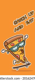 funny Pizza vector graphics 