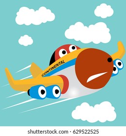 Vector Set Funny Planes Cartoon Stock Vector (Royalty Free) 1205648110