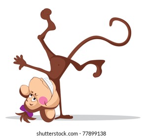 Funny playful monkey