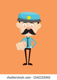 Funny Policeman Cop - Laughing and Pointing