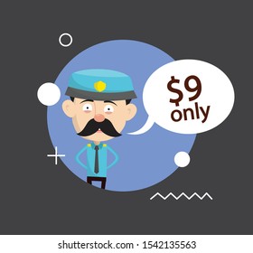 Funny Policeman Cop - with price 