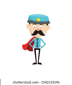 Funny Policeman Cop - In Super Hero Costume