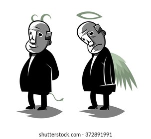 funny politician, set two vector illustration