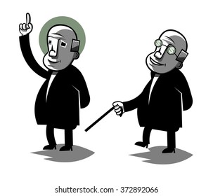 funny politician, set two vector illustration
