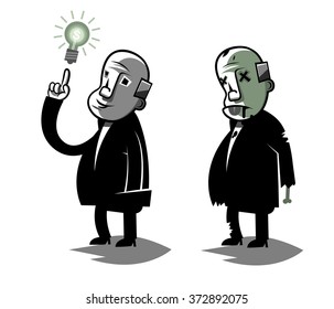 funny politician, set two vector illustration