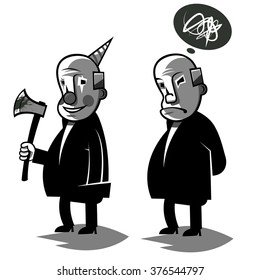 funny politician, set two vector illustration