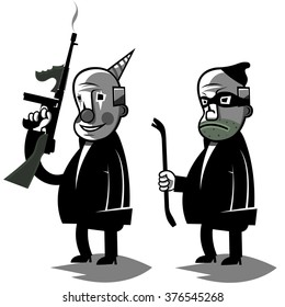 funny politician, set two vector illustration