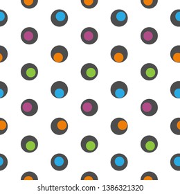 Funny polka dot abstract seamless pattern