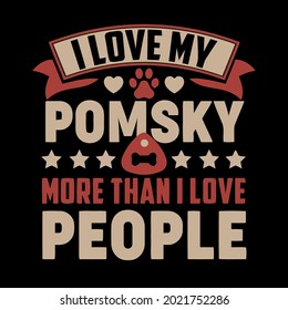 funny pomsky dog for men women dog lover hoodie design vector illustration for use in design and print wall art poster canvas