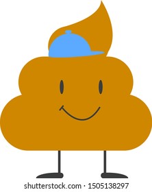 funny poop vector icon, normal
