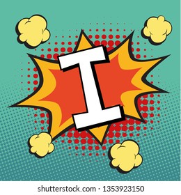 Funny Pop Art Alphabet - I