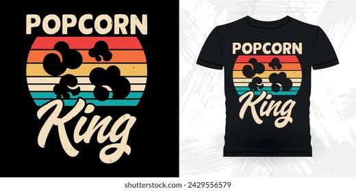 Lustige Popcorn Cinema Snack Retro Vintage Popcorn T-Shirt Design